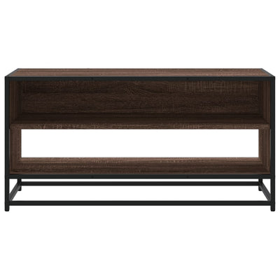 TV-taso ruskea tammi 91x40x46 cm tekninen puu ja metalli