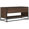 TV-taso ruskea tammi 91x40x46 cm tekninen puu ja metalli