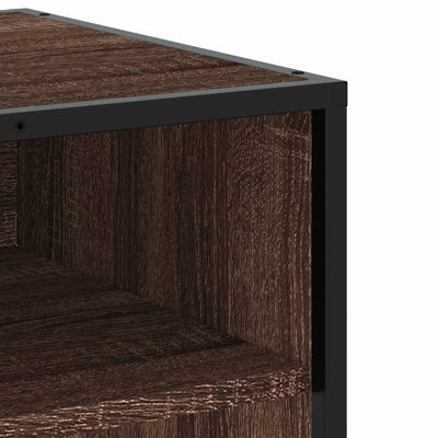 TV-taso ruskea tammi 91x40x46 cm tekninen puu ja metalli