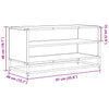 TV-taso ruskea tammi 91x40x46 cm tekninen puu ja metalli