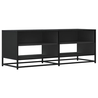 TV-kaappi Musta 120,5x40x46 cm Suunniteltu puu ja metalli