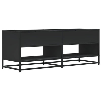 TV-kaappi Musta 120,5x40x46 cm Suunniteltu puu ja metalli