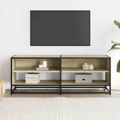 TV-taso Sonoma-tammi 120,5x40x46 cm tekninen puu ja metalli