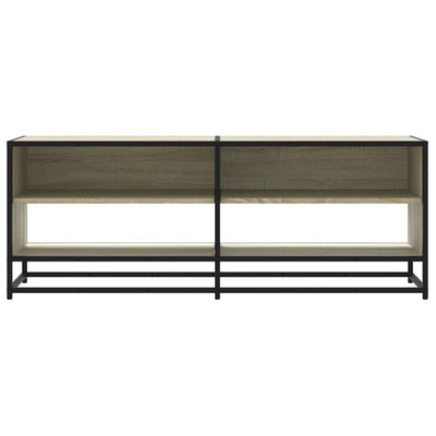 TV-taso Sonoma-tammi 120,5x40x46 cm tekninen puu ja metalli