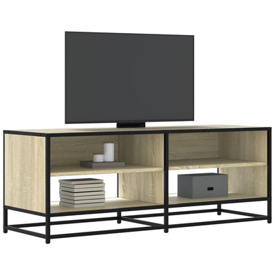 TV-taso Sonoma-tammi 120,5x40x46 cm tekninen puu ja metalli