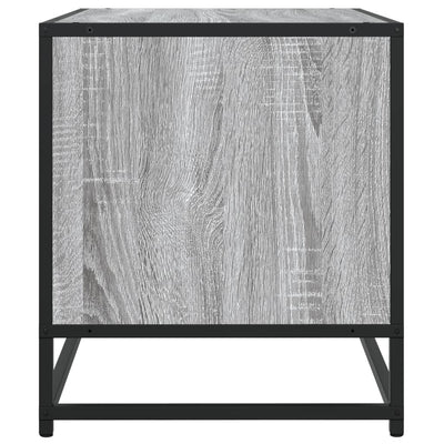 TV-taso harmaa Sonoma 120,5x40x46 cm tekninen puu ja metalli