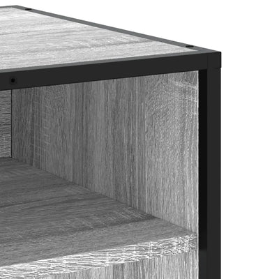 TV-taso harmaa Sonoma 120,5x40x46 cm tekninen puu ja metalli