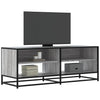TV-taso harmaa Sonoma 120,5x40x46 cm tekninen puu ja metalli