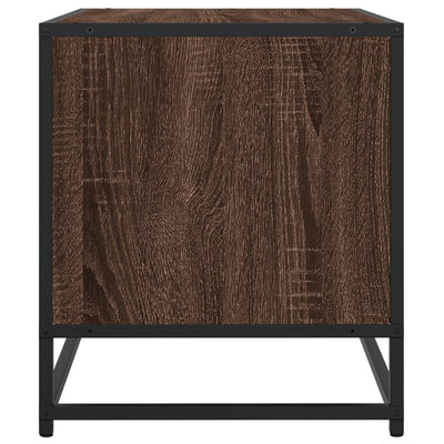 TV-taso ruskea tammi 120,5x40x46 cm tekninen puu ja metalli