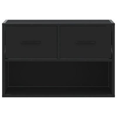 TV-taso musta 60x31x39,5 cm tekninen puu ja metalli