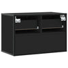TV-taso musta 60x31x39,5 cm tekninen puu ja metalli