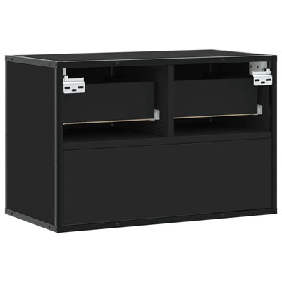 TV-taso musta 60x31x39,5 cm tekninen puu ja metalli