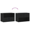 TV-taso musta 60x31x39,5 cm tekninen puu ja metalli