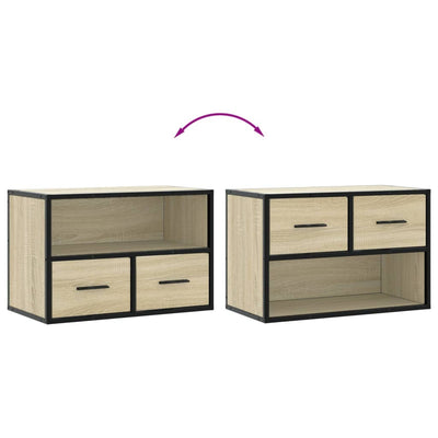 TV-taso Sonoma-tammi 60x31x39,5 cm tekninen puu ja metalli