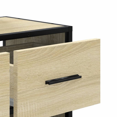 TV-taso Sonoma-tammi 60x31x39,5 cm tekninen puu ja metalli