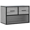 TV-taso harmaa Sonoma 60x31x39,5 cm tekninen puu ja metalli