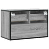 TV-taso harmaa Sonoma 60x31x39,5 cm tekninen puu ja metalli