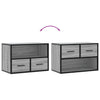 TV-taso harmaa Sonoma 60x31x39,5 cm tekninen puu ja metalli