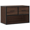 TV-taso ruskea tammi 60x31x39,5 cm tekninen puu ja metalli