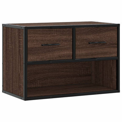 TV-taso ruskea tammi 60x31x39,5 cm tekninen puu ja metalli