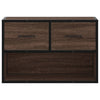 TV-taso ruskea tammi 60x31x39,5 cm tekninen puu ja metalli