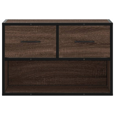 TV-taso ruskea tammi 60x31x39,5 cm tekninen puu ja metalli