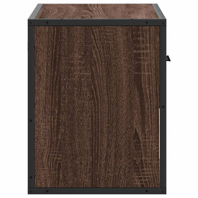 TV-taso ruskea tammi 60x31x39,5 cm tekninen puu ja metalli