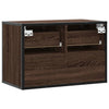 TV-taso ruskea tammi 60x31x39,5 cm tekninen puu ja metalli