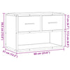 TV-taso ruskea tammi 60x31x39,5 cm tekninen puu ja metalli