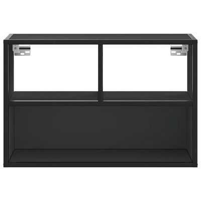 TV-taso musta 60x31x39,5 cm tekninen puu ja metalli