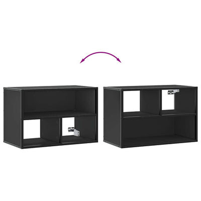 TV-taso musta 60x31x39,5 cm tekninen puu ja metalli