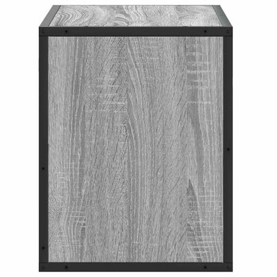 TV-taso harmaa Sonoma 60x31x39,5 cm tekninen puu ja metalli