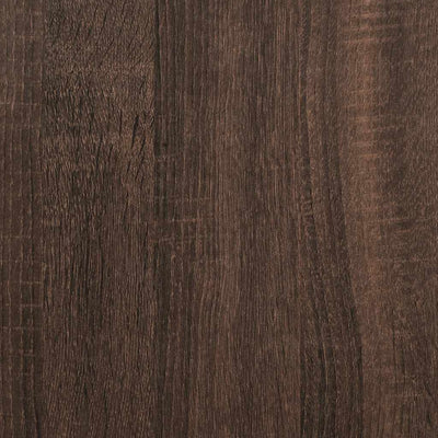 TV-taso ruskea tammi 60x31x39,5 cm tekninen puu ja metalli