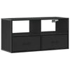 TV-taso musta 80x31x39,5 cm tekninen puu ja metalli