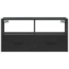 TV-taso musta 80x31x39,5 cm tekninen puu ja metalli