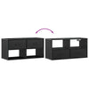 TV-taso musta 80x31x39,5 cm tekninen puu ja metalli