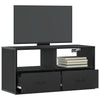 TV-taso musta 80x31x39,5 cm tekninen puu ja metalli