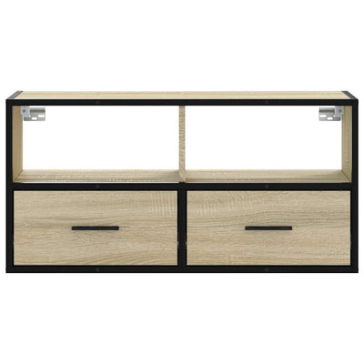 TV-taso Sonoma-tammi 80x31x39,5 cm tekninen puu ja metalli