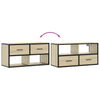 TV-taso Sonoma-tammi 80x31x39,5 cm tekninen puu ja metalli