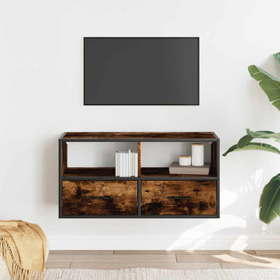 TV-taso savutammi 80x31x39,5 cm tekninen puu ja metalli