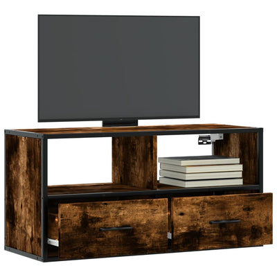 TV-taso savutammi 80x31x39,5 cm tekninen puu ja metalli