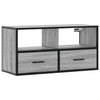 TV-taso harmaa Sonoma 80x31x39,5 cm tekninen puu ja metalli