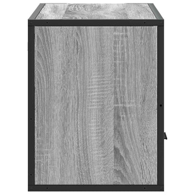 TV-taso harmaa Sonoma 80x31x39,5 cm tekninen puu ja metalli