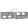 TV-taso harmaa Sonoma 80x31x39,5 cm tekninen puu ja metalli
