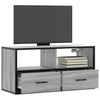 TV-taso harmaa Sonoma 80x31x39,5 cm tekninen puu ja metalli