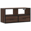TV-taso ruskea tammi 80x31x39,5 cm tekninen puu ja metalli