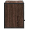 TV-taso ruskea tammi 80x31x39,5 cm tekninen puu ja metalli