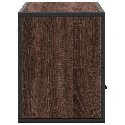 TV-taso ruskea tammi 80x31x39,5 cm tekninen puu ja metalli