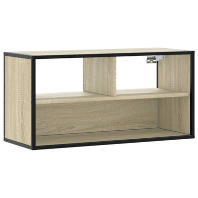 TV-taso Sonoma-tammi 80x31x39,5 cm tekninen puu ja metalli