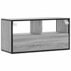 TV-taso harmaa Sonoma 80x31x39,5 cm tekninen puu ja metalli